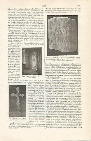 LAMINA ESPASA 14077: Miliario de Sant Cugat del Valles Barcelona