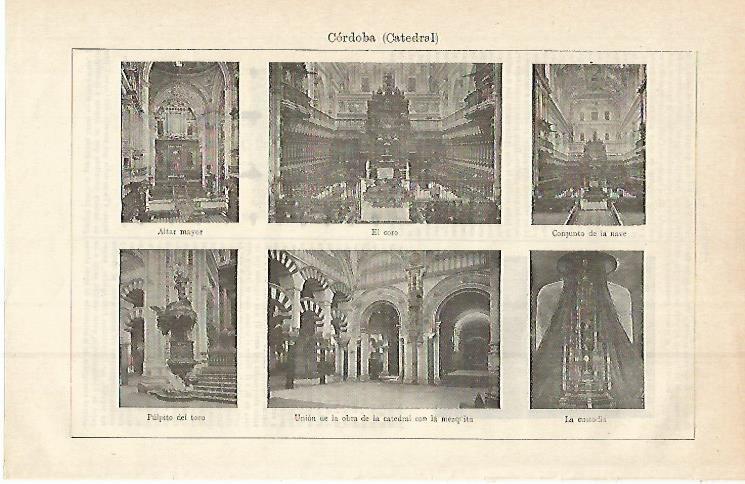 LAMINA ESPASA 14947: Vistas de la Catedral de Cordoba