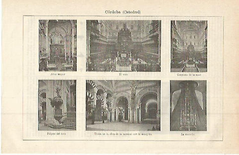LAMINA ESPASA 14947: Vistas de la Catedral de Cordoba