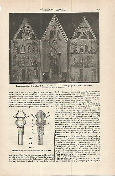 LAMINA ESPASA 16383: Triptico de la iglesia de Estopiñan Huesca