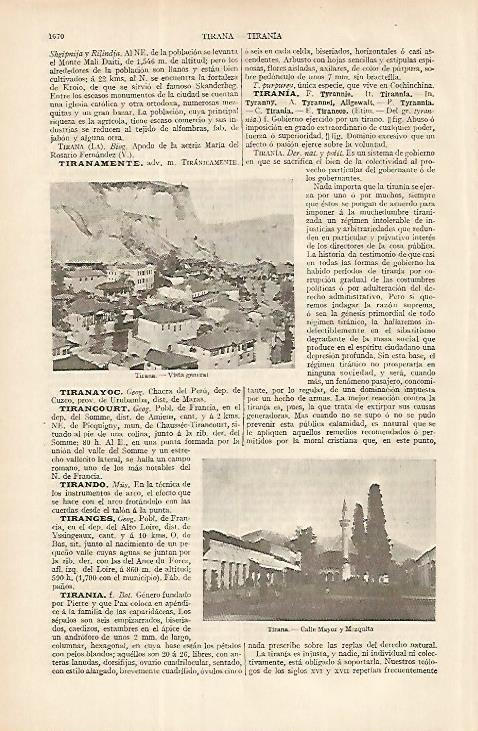 LAMINA ESPASA 8505: Vistas de Tirana Albania
