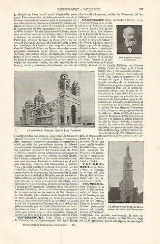 LAMINA ESPASA 17361: La catedral de Marsella por Vaudoyer