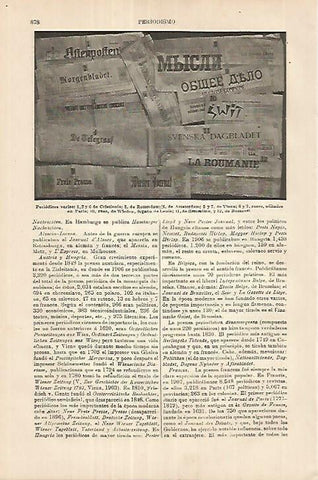 LAMINA ESPASA 18016: Periodicos de varias naciones