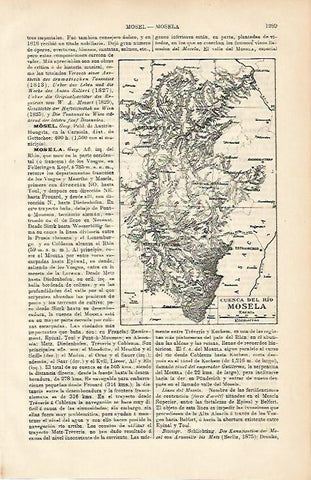 LAMINA ESPASA 8816: Mapa de la cuenca del rio Mosela