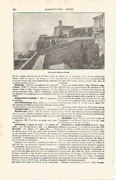 LAMINA ESPASA 8135: Adarves de la Alhambra
