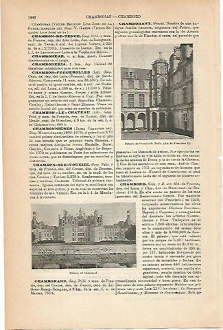 LAMINA ESPASA 14421: Palacio de Chambord Francia