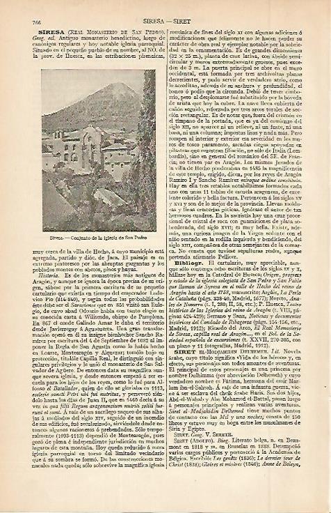 LAMINA ESPASA 2629: Iglesia de San Pedro en Siresa Huesca
