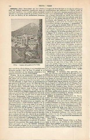 LAMINA ESPASA 2629: Iglesia de San Pedro en Siresa Huesca