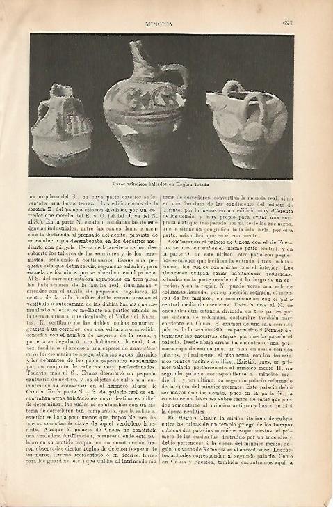 LAMINA ESPASA 5220: Vasos minoicos encontrados en Haghia Triada