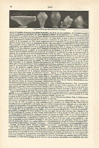 LAMINA ESPASA 18146: Vidrios artisticos por B. Sala y Taxonera