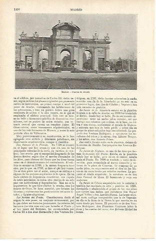LAMINA ESPASA 1715: Puerta de Alcala Madrid