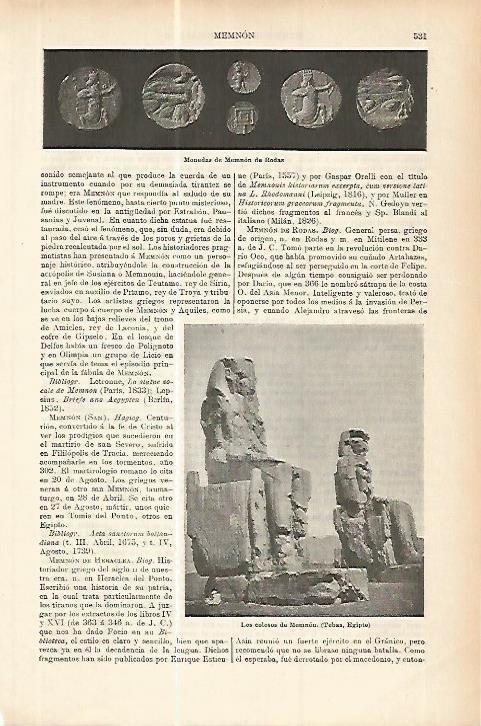 LAMINA ESPASA 17769: Los colosos de Memnon Egipto