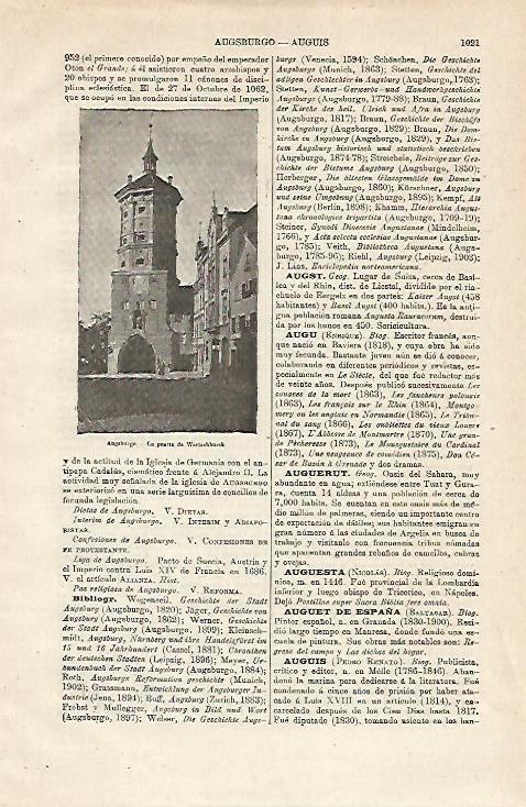 LAMINA ESPASA 12982: Puerta de Wertachburck en Augsburgo