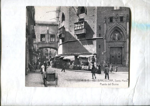 Foto/Tarjeta: 1905-1915: Iglesia de Santa Maria del Mar (Barcelona)