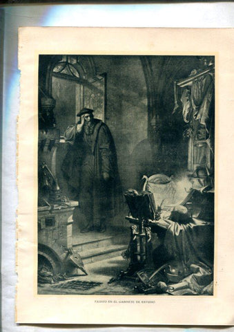 Fausto de Goethe: Lamina numerada 08 (cada cara lleva una lamina)