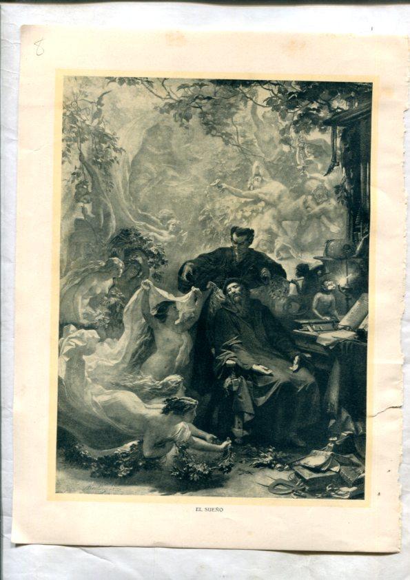 Fausto de Goethe: Lamina numerada 08 (cada cara lleva una lamina)