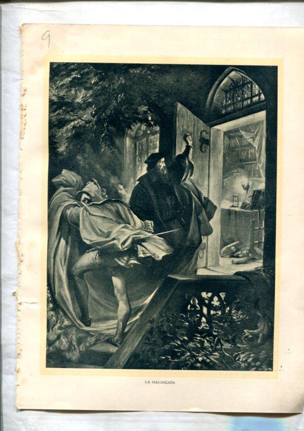 Fausto de Goethe: Lamina numerada 09 (cada cara lleva una lamina)