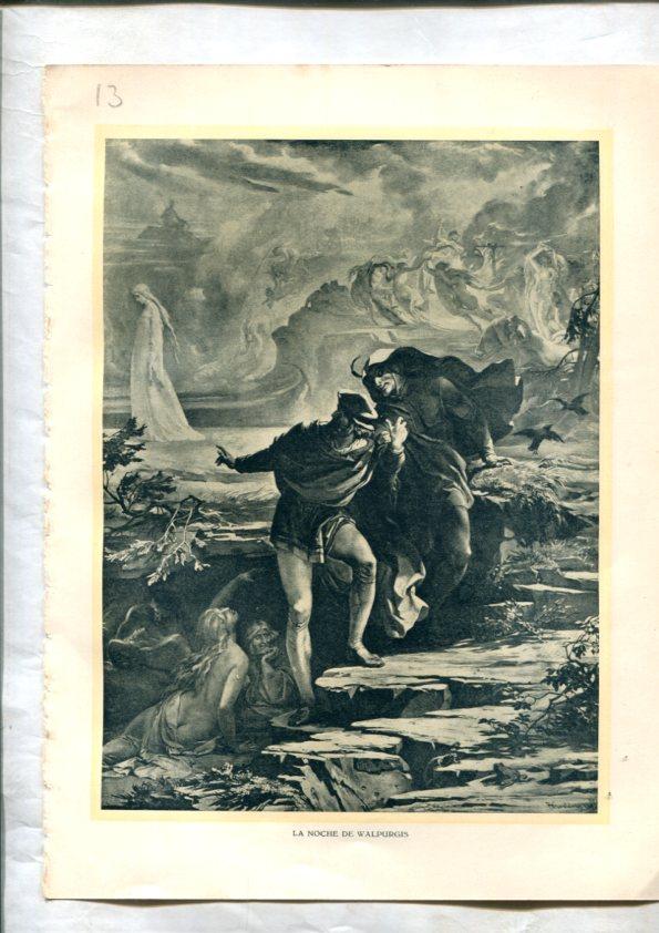 Fausto de Goethe: Lamina numerada 13 (cada cara lleva una lamina)