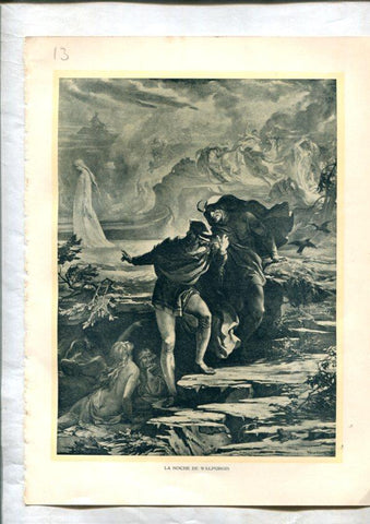Fausto de Goethe: Lamina numerada 13 (cada cara lleva una lamina)