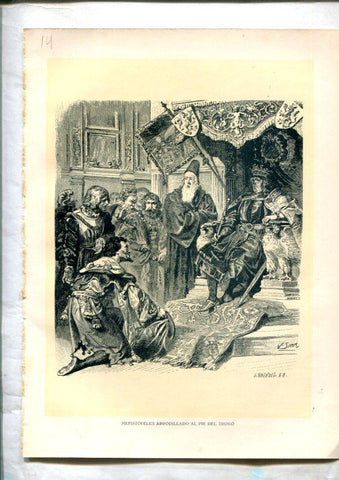Fausto de Goethe: Lamina numerada 14 (cada cara lleva una lamina)