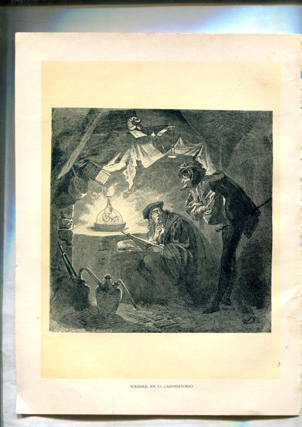 Fausto de Goethe: Lamina numerada 16 (cada cara lleva una lamina)