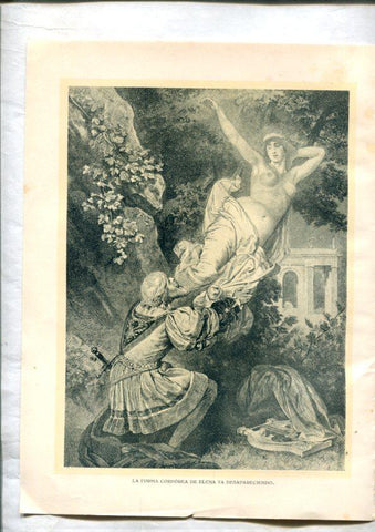 Fausto de Goethe: Lamina numerada 18 (cada cara lleva una lamina)
