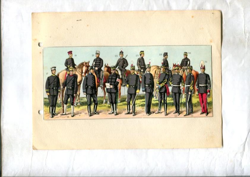 Lamina numerada 01: Uniformes militares Japoneses