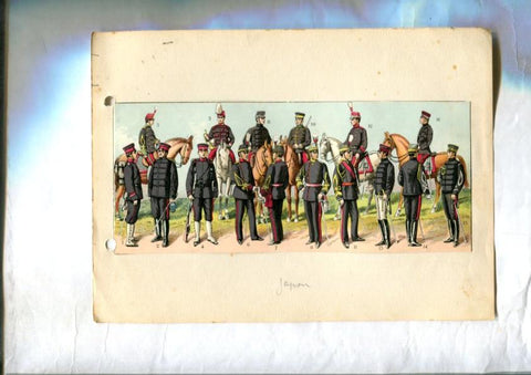 Lamina numerada 02: Uniformes militares Japoneses