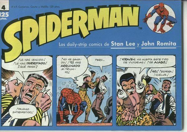 Spiderman tiras de prensa numero 04: Acosado por Kraven el cazador