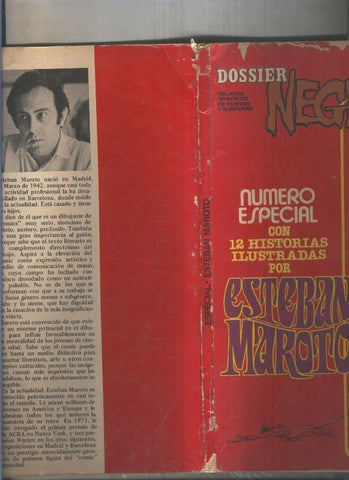Dossier Negro extra Esteban Maroto (numerado 6 en trasera) (aviejado segun imagen)