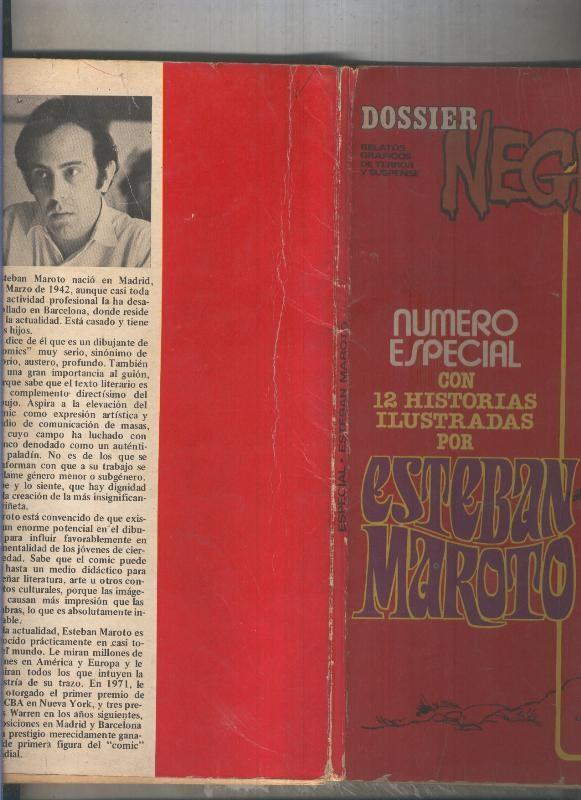 Dossier Negro extra Esteban Maroto (numerado 8 en trasera) (aviejado segun imagen)