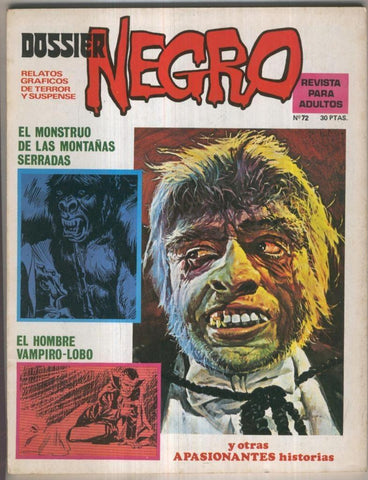 Dossier Negro numero 072 (numerado 1 en la trasera)