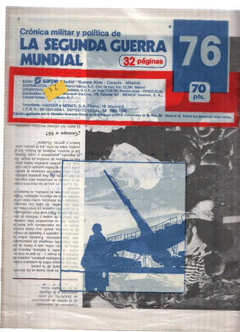 Fasciculo: Cronica Militar y Politica de LA SEGUNDA GUERRA MUNDIAL: Numero 076 (Sarpe 1978)