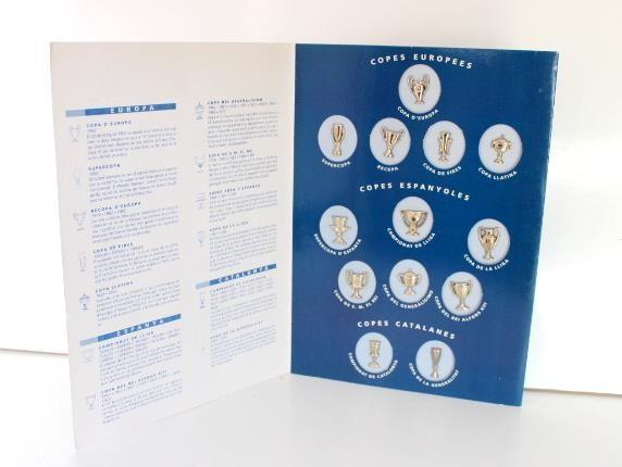 Carpeta juego PINS con LES COPES DEL  F.C.Barcelona