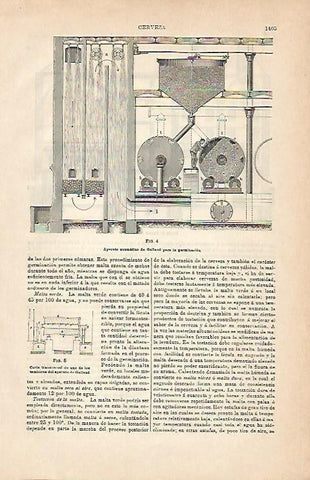 LAMINA ESPASA 2876: Aparato de Galland para la germinacion