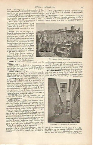 LAMINA ESPASA 4128: Vistas de Vitorchiano Italia