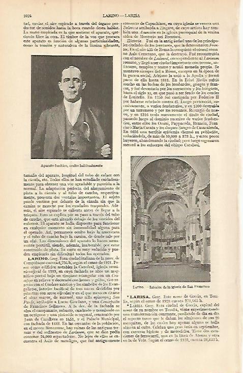 LAMINA ESPASA 9300: Aparato fonetico. Iglesia de San Francisco de Larino Italia