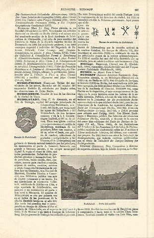 LAMINA ESPASA Alemania 17013: Escudo y Castillo de Rudolstadt Alemania