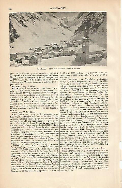 LAMINA ESPASA 2122: Vista invernal de Goeschenen Suiza