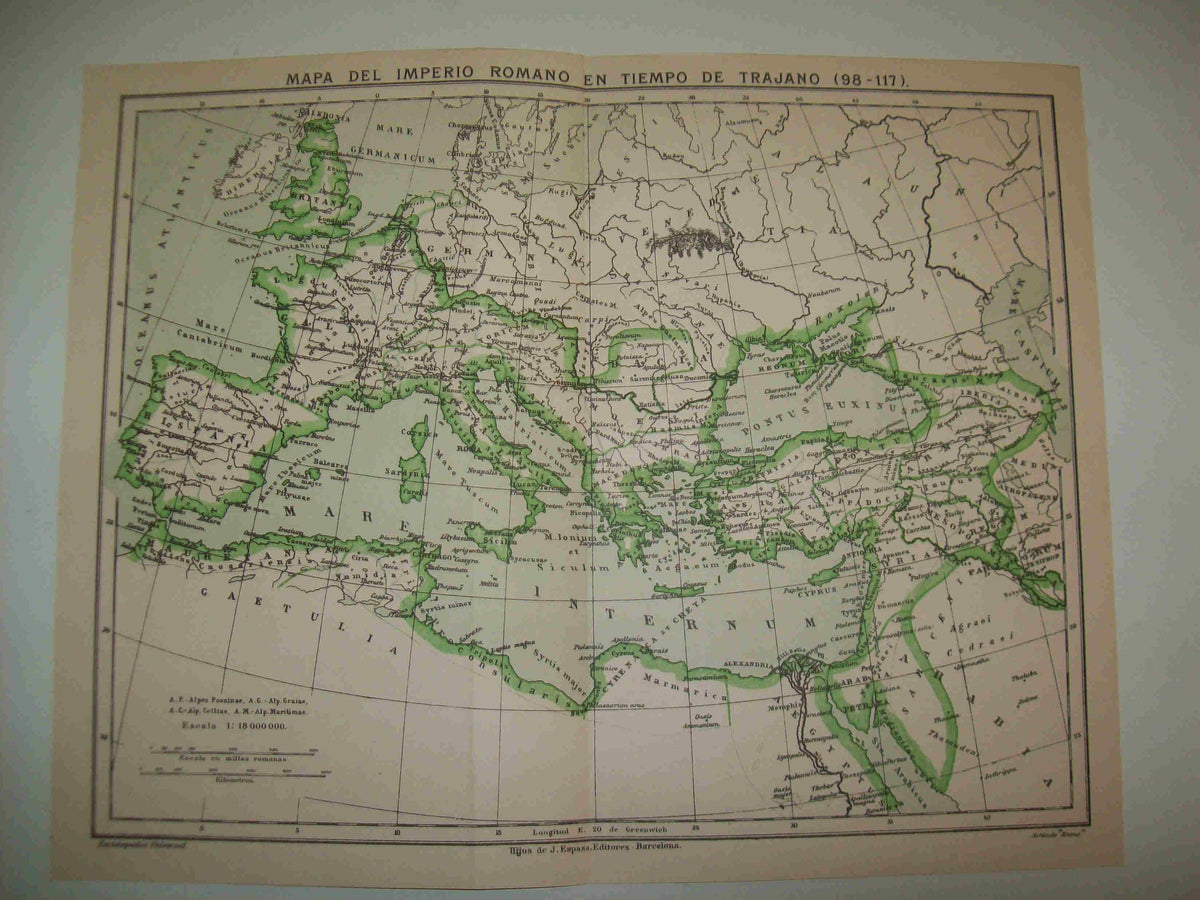 LAMINA ESPASA 19196: Mapa de Roma en tiempos de Trajano