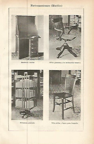 LAMINA ESPASA 9555: Muebles norteamericanos