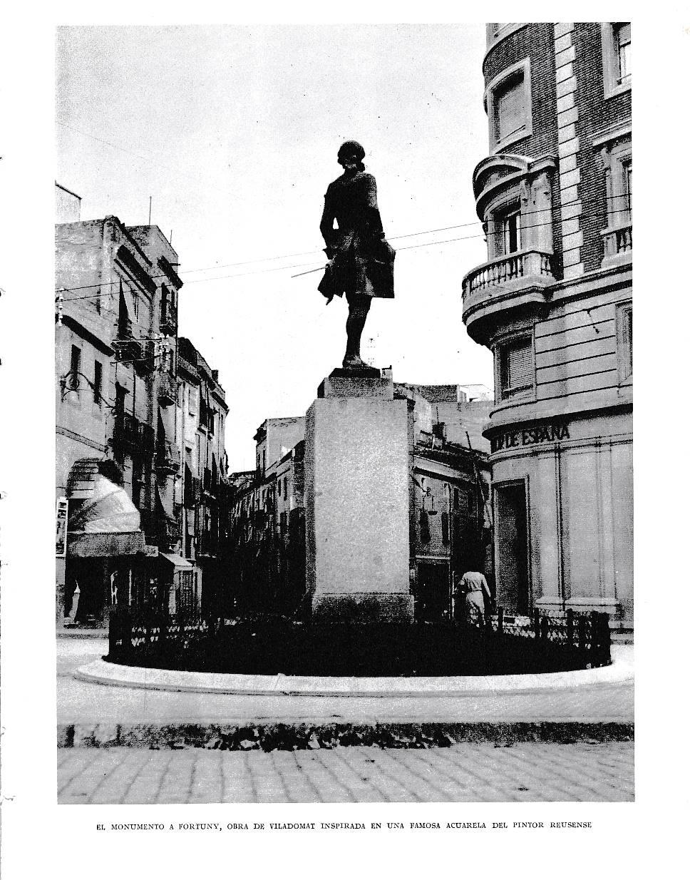 LAMINA 6552: El Monumento a Fortuny obra de Viladomat 
