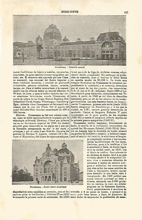 LAMINA ESPASA 21215: Estacion central de Nuremberg