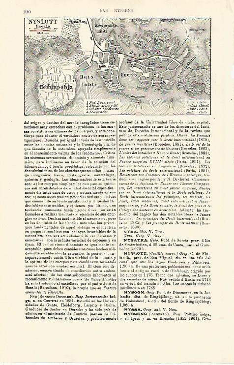 LAMINA ESPASA 21223: Plano de Nyslott Finlandia