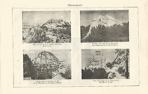 LAMINA ESPASA 21255: Observatorio de California y Monte Wilson