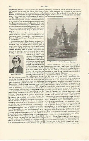 LAMINA ESPASA 21272: Monumento a Melchor Ocampo en Morella