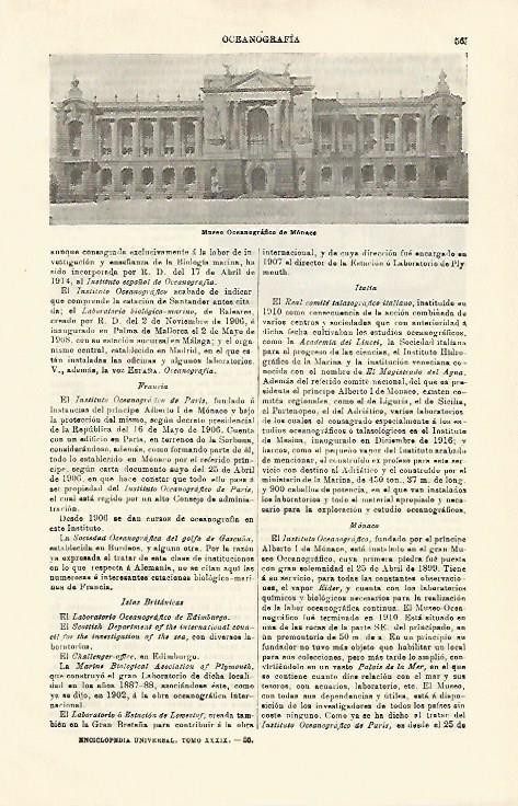 LAMINA ESPASA 21292: Museo Oceanografico de Monaco