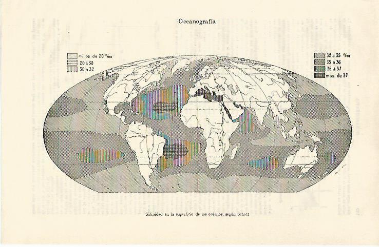 LAMINA ESPASA 21303: Salinidad de los oceanos