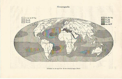 LAMINA ESPASA 21303: Salinidad de los oceanos