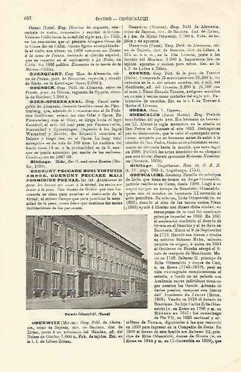 LAMINA ESPASA 21314: Palacio Odescalchi en Roma